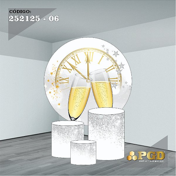 KIT VESTE FACIL P,M,G E PAINEL 1,5 x 1,5 tema - Ano Novo  Modelo 06 TECIDO EM - HELANCA