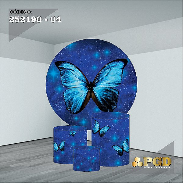 KIT VESTE FACIL P,M,G E PAINEL 1,5 x 1,5 tema - BORBOLETA Modelo 4 TECIDO EM - HELANCA