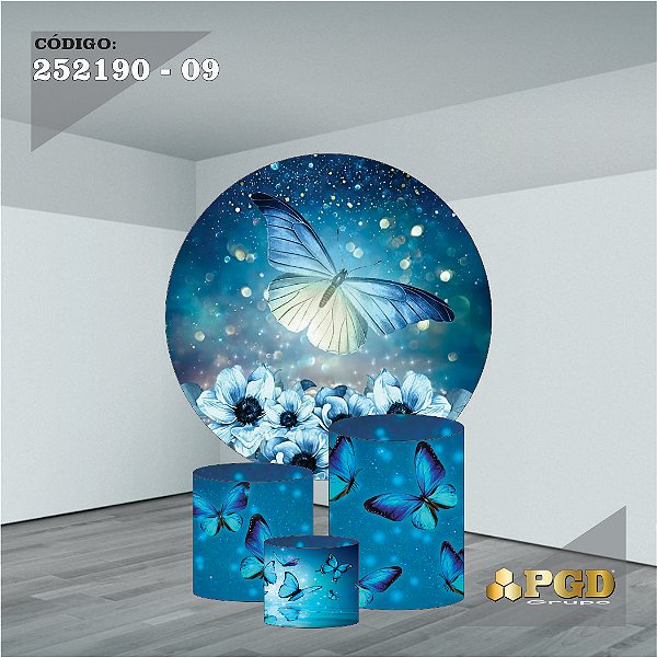 KIT VESTE FACIL P,M,G E PAINEL 1,5 x 1,5 tema - BORBOLETA Modelo 9 TECIDO EM - HELANCA