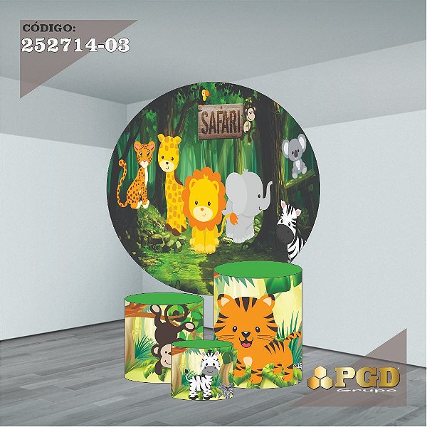 KIT VESTE FACIL P,M,G E PAINEL 1,5 x 1,5 tema - SAFARI Modelo 03 TECIDO EM - HELANCA