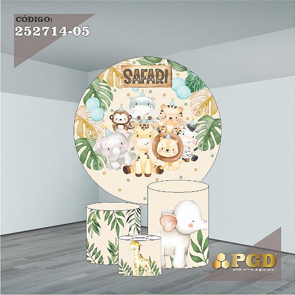 KIT VESTE FACIL P,M,G E PAINEL 1,5 x 1,5 tema - SAFARI Modelo 05 TECIDO EM - HELANCA