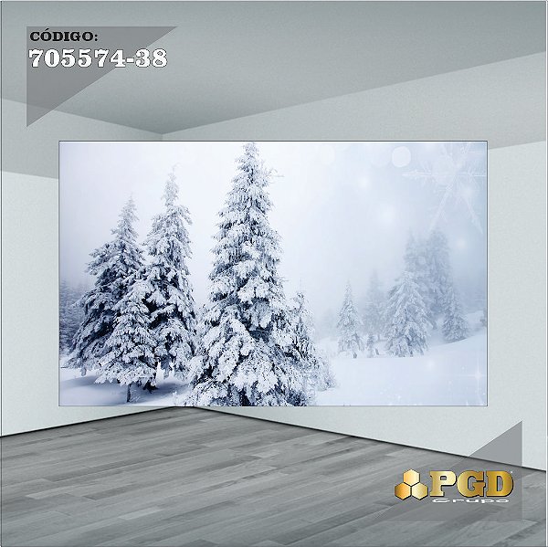 PAINEL RETANGULAR 4,00 X 2,48 MT tema - Natal Modelo 38 TECIDO EM - MICRO LIGHT