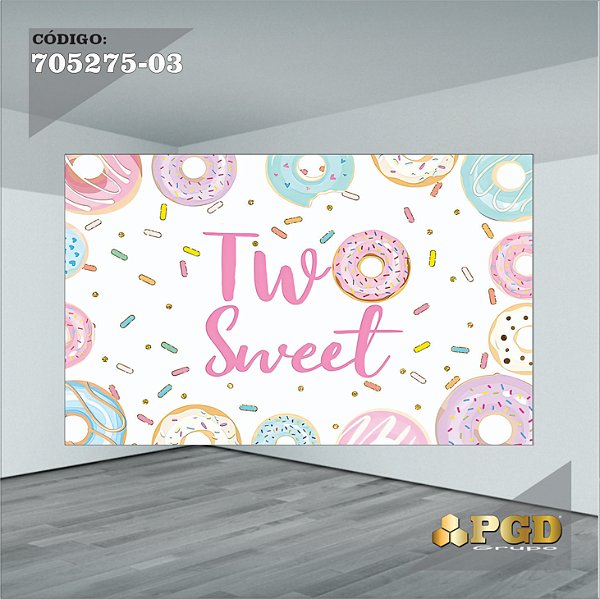 PAINEL RETANGULAR 4,00 X 2,48 MT tema - CONFEITARIA Modelo 03 TECIDO EM - MICRO LIGHT
