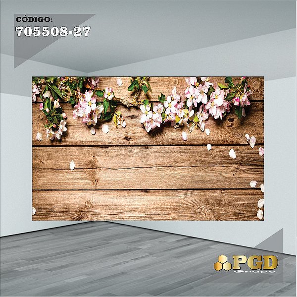 PAINEL RETANGULAR 4,00 X 2,48 MT tema - TRONCOS E MADEIRA Modelo 27 TECIDO EM - MICRO LIGHT