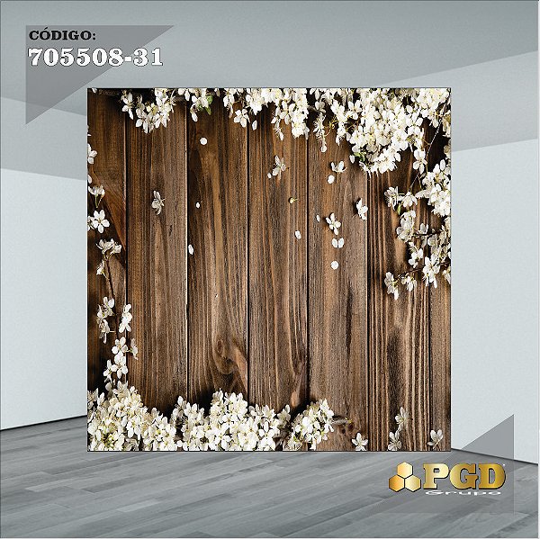 PAINEL RETANGULAR 4,00 X 2,48 MT tema - TRONCOS E MADEIRA Modelo 31 TECIDO EM - MICRO LIGHT