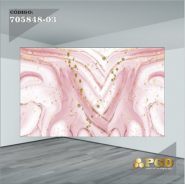 PAINEL RETANGULAR 4,00 X 2,48 MT tema - MARMORE Modelo 03 TECIDO EM - MICRO LIGHT