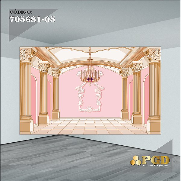 PAINEL RETANGULAR 4,00 X 2,48 MT tema - REALEZA Modelo 05 TECIDO EM - MICRO LIGHT