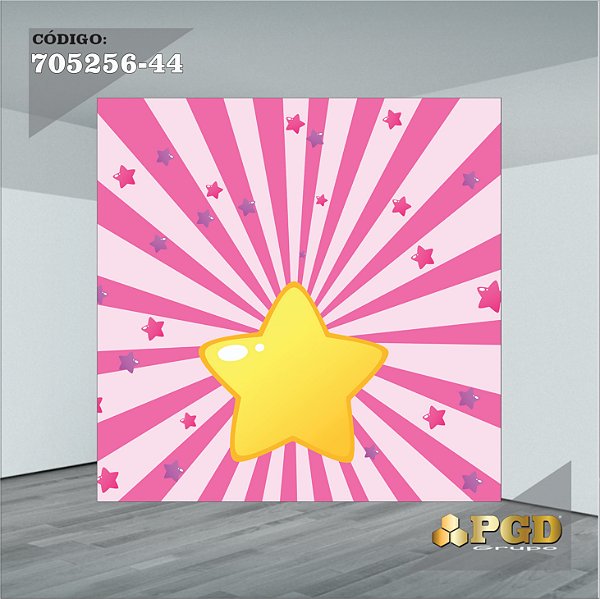 PAINEL RETANGULAR 4,00 X 2,48 MT tema - CIRCO ROSA Modelo 44 TECIDO EM - MICRO LIGHT