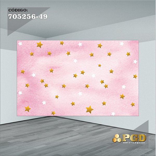 PAINEL RETANGULAR 4,00 X 2,48 MT tema - CIRCO ROSA Modelo 49 TECIDO EM - MICRO LIGHT