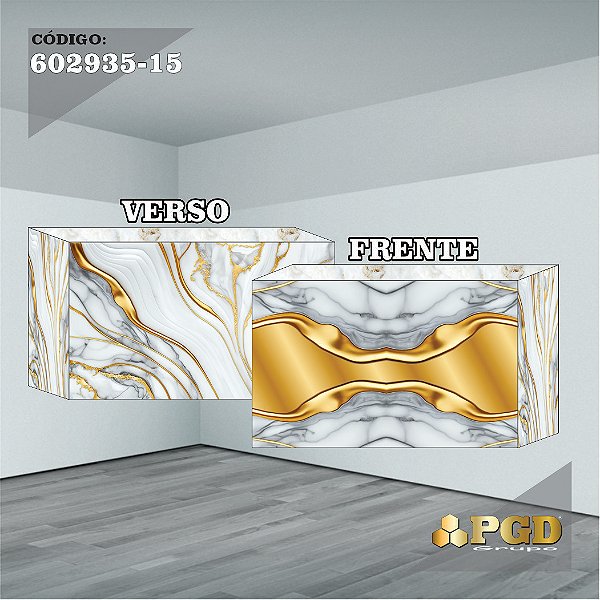 Mesa Veste Fácil Dupla - Marmore ouro