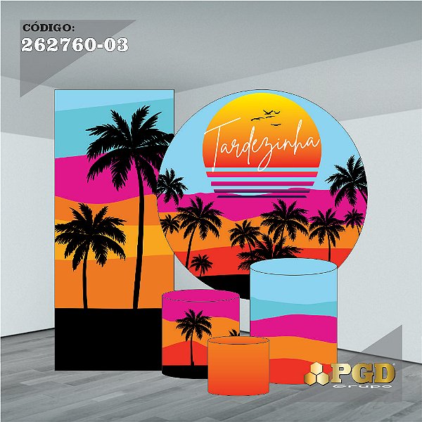 KIT VESTE FACIL P,M,G + PAINEL 1,5 x 1,5 + PORTAL 2,00 x 0,85 MT -  tema - Tardezinha  Modelo 03 TECIDO EM - HELANCA