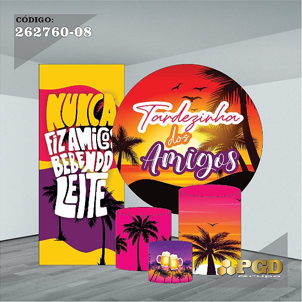 KIT VESTE FACIL P,M,G + PAINEL 1,5 x 1,5 + PORTAL 2,00 x 0,85 MT -  tema - Tardezinha  Modelo 08 TECIDO EM - HELANCA