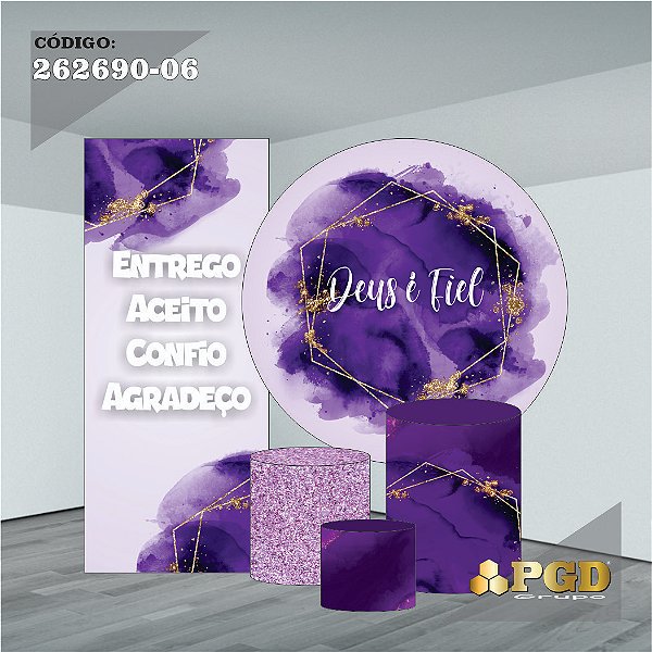 KIT VESTE FACIL P,M,G + PAINEL 1,5 x 1,5 + PORTAL 2,00 x 0,85 MT -  tema - RELIGIOSO Modelo 06 TECIDO EM - HELANCA