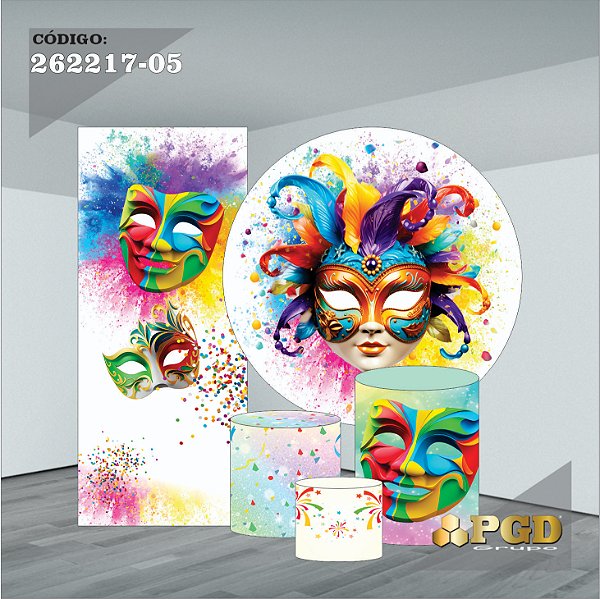 Carnaval - Painel 1,50m + Portal + Veste Fácil