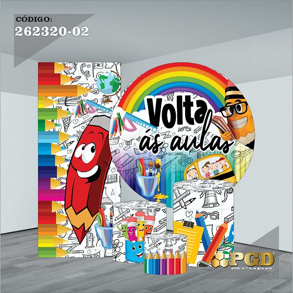 Escola ( Volta as Aulas ) - Painel 1,50m + Portal + Veste Fácil
