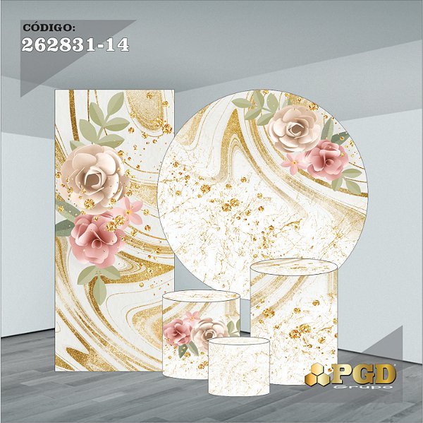 Floral - Painel 1,50m + Portal + Veste Fácil