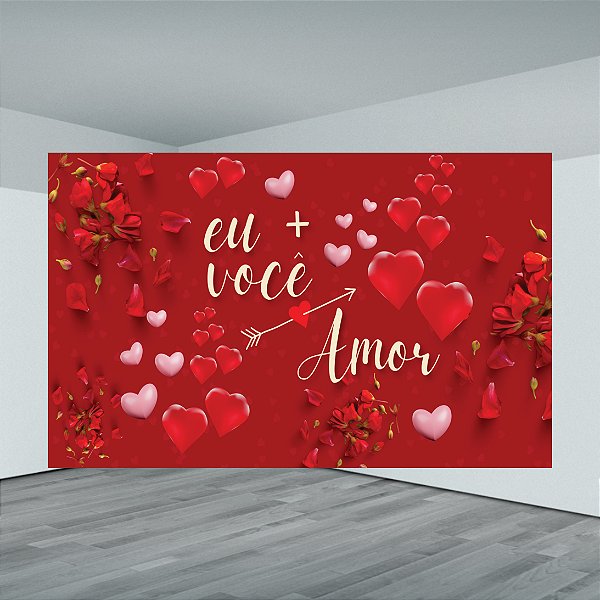 Painel Retangular Sublimado Dia dos Namorados - Microfibra Light 400x248cm