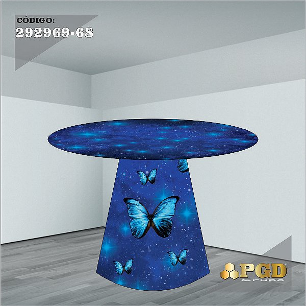 Mesa Cone - Veste Fácil BORBOLETA 80x80cm APENAS O TECIDO - HELANCA