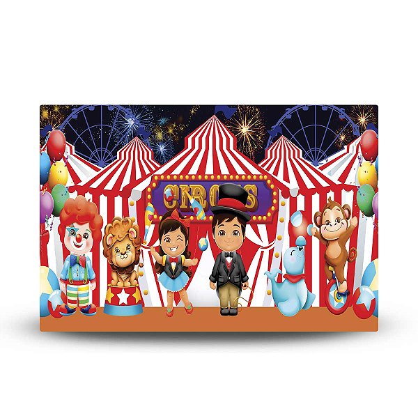 PAINEL RETANGULAR DE FESTA SUBLIMADO 400x248 MICROLIGHT - CIRCO