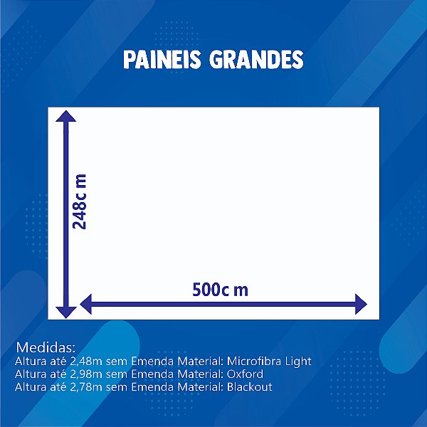 Escolha sua Arte - Painel retangular 500x248 - MicroLight