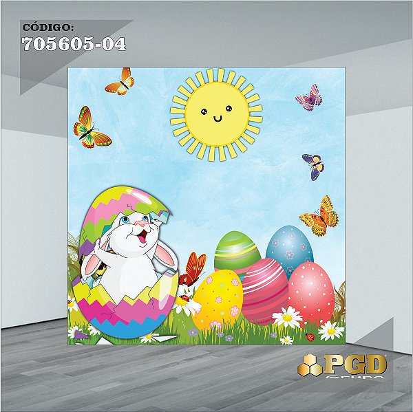 PASCOA PAINEL GRANDE 400X248 - MICRO LIGHT PAINEL RETANGULAR