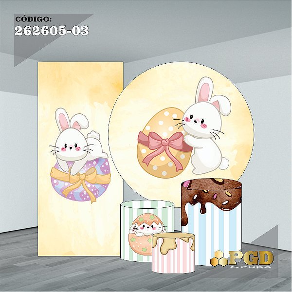 PASCOA PAINEL REDONDO 1,50 OU 1,30 + TRIO SLIM + PORTAL - HELANCA