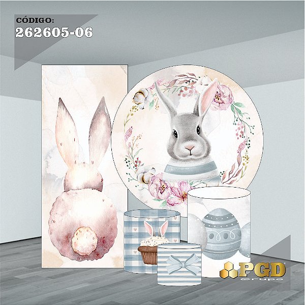 PASCOA PAINEL REDONDO 1,50 OU 1,30 + TRIO SLIM + PORTAL - HELANCA