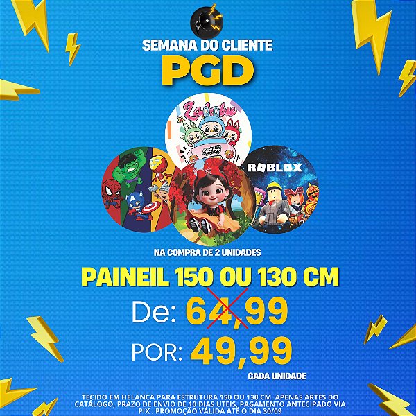 PROMOÇÃO SEMANA DO CLIENTE - CAPA PARA PAINEIS REDONDO - 1,50 - 1,30