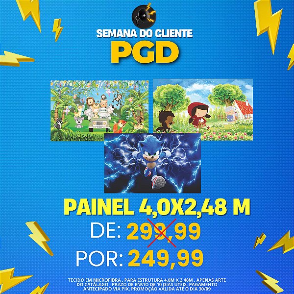 PROMOÇÃO SEMANA DO CLIENTE  - PAINEL GRANDE - MICROLIGHT - 400x248
