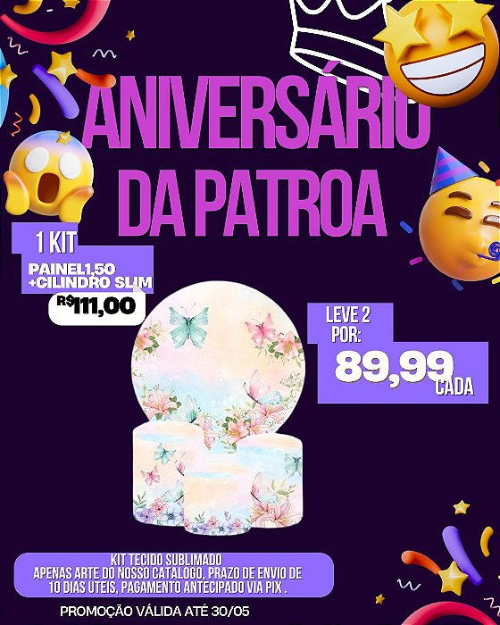 PROMOÇÃO ANIVERSARIO DA PATROA - KIT 2 PAINEIS 1,5 + 2 TRIO VESTE FÁCIL SLIM