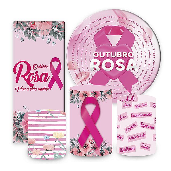OUTUBRO ROSA - KIT VESTE FÁCIL SLIM + PAINEL 1,50 - 1,30 + PORTAL 85X200 - 100X200