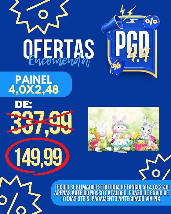 PROMOÇÃO 04.04 - PAINEL GRANDE - MICROLIGHT - 400X248