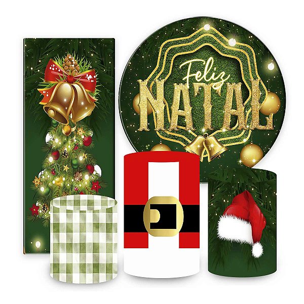 KIT VESTE FACIL P,M,G + PAINEL 1,5 x 1,5 + PORTAL 2,00 x 0,85 MT - tema - Natal Modelo 01 TECIDO EM - HELANCA