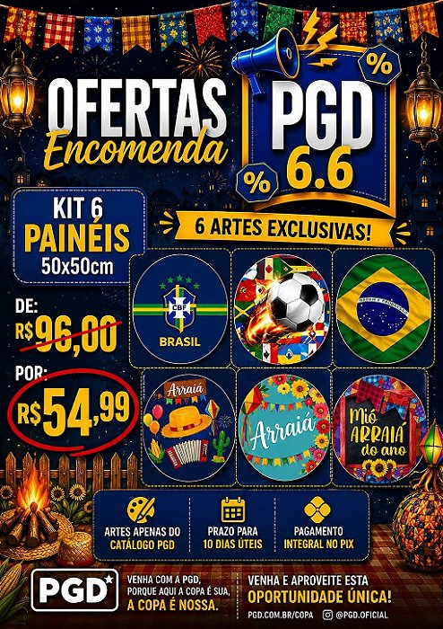 PROMOÇÃO 06 06 - 6 PAINEIS 50X50CM
