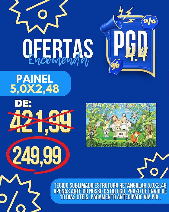 PROMOÇÃO 04.04 PAINEL RETANGULAR 500X248CM MICRO LIGHT