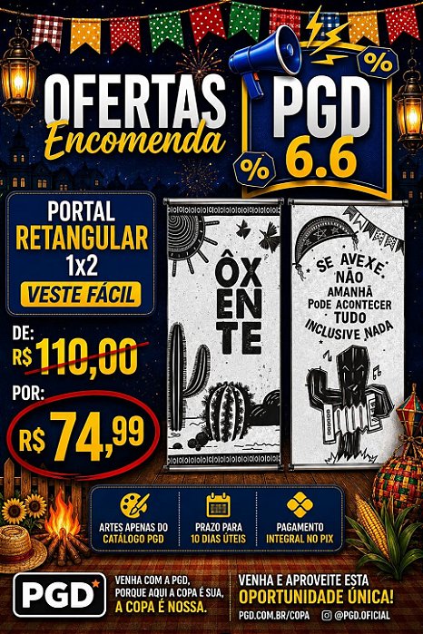 PROMOÇÃO 06 06 - PORTAIS VESTE FÁCIL 100X200