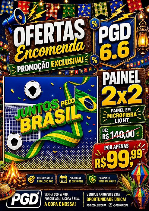 PROMOÇÃO 06 06 - PAINEL RETANGULAR 200X200