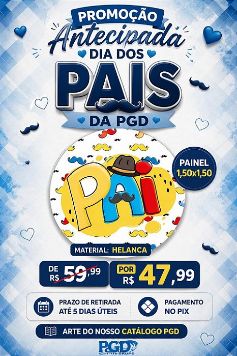 DIA DOS PAIS - CAPA PAINEL REDONDO 1,50