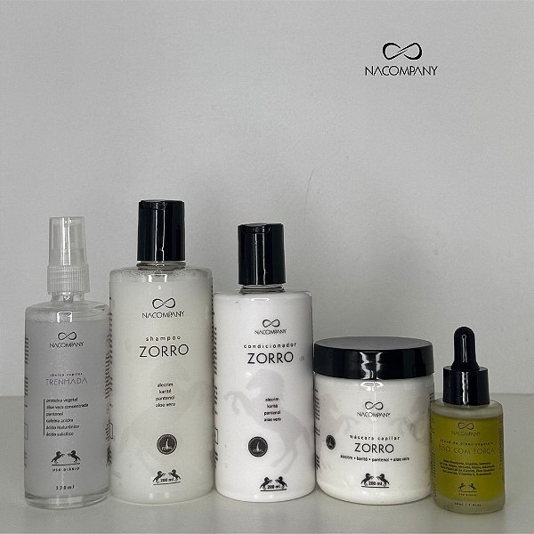 COMBO: KIT ZORRO + TÔNICO CAPILAR TRENHADA + BLEND DE ÓLEOS BÃO COM FORÇA