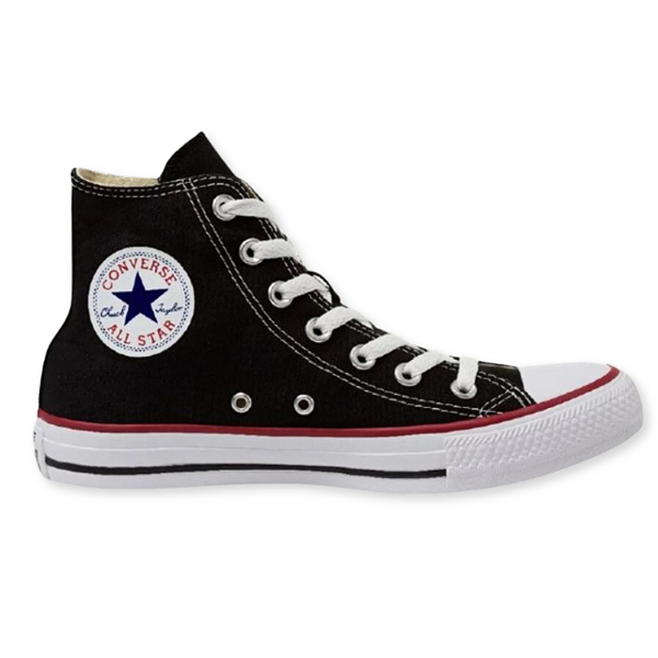 Tênis All Star Botinha Cabedal em Lona Ref. CT00040007 Chuck Taylor Cor: Preto/Vermelho/Preto