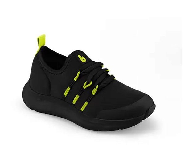 Tênis Bibi Ref. 1167084 Menino Cor: Preto Amarelo Fluor