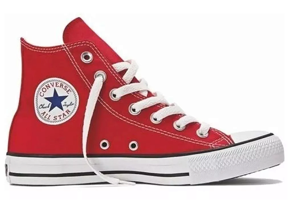 Tênis All Star Botinha Infantil Ref. CK00040004 Chuck Taylor Cor: Vermelho / Cru / Preto