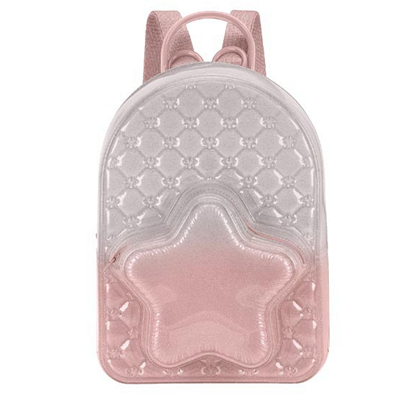 Mochila Molekinha Ref. 20046.1 Cristal Prata Rosa