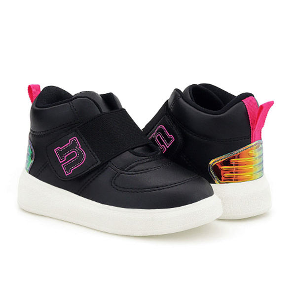 Bota Infantil Novopé Ref. 98001130_2823 Preto Holog OFF White