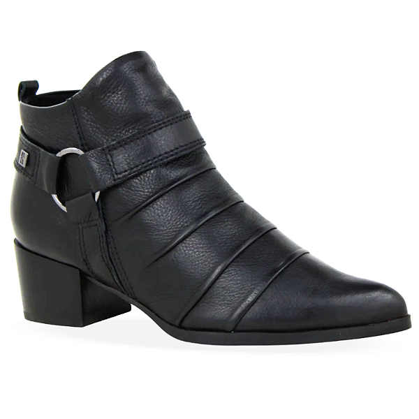 Bota Bottero Cano Curto Ref.349305 em Couro Burnish Cor: Preto