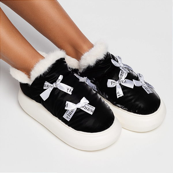 Pantufa  Flowfa Ref. DG231176C Lucy Cor: Preto