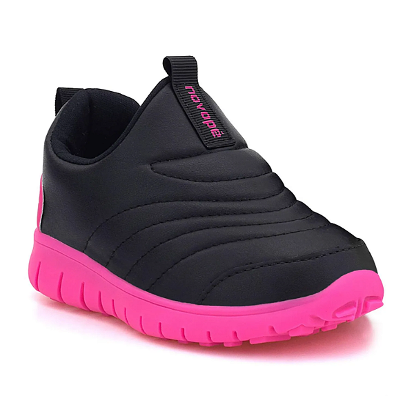 Tênis infantil Novopé Ref. 10001263_33 Preto/Pink