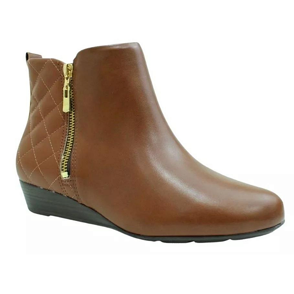 Bota Modare Cano Curto Ref. 7076.102 Napa Genebra Pele Strech Cor: Pinhão