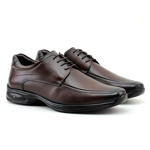 Sapato Jota Pe 3D Air Vision Ref. 71454 em Couro Pelica Cabra Dark Brown