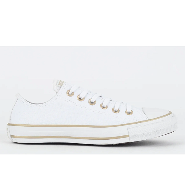 Tênis All Star Ref. CT28340001 Chuck Taylor Cor: Branco / Branco / Ouro